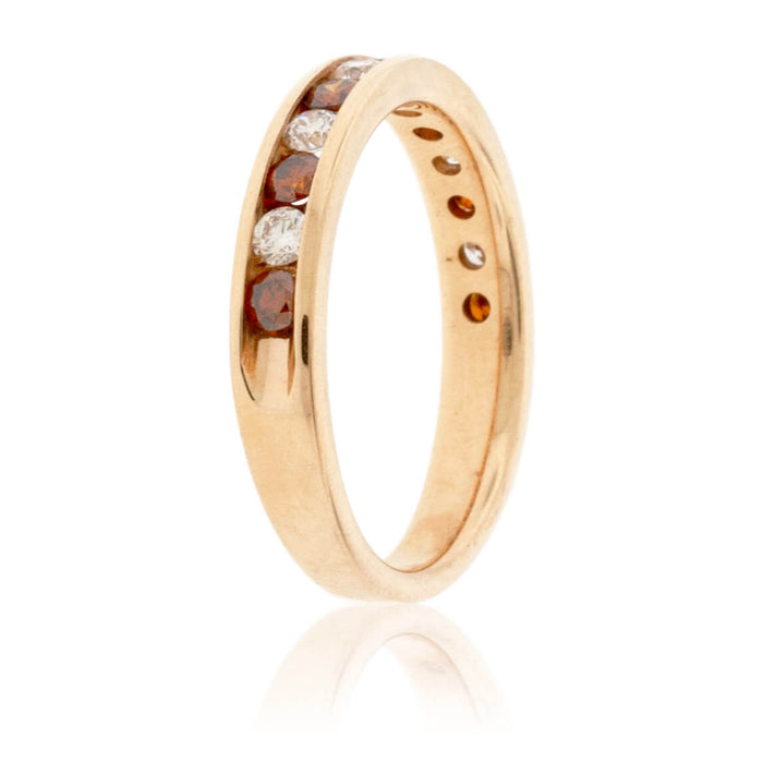 Cognac Diamond & Diamond Stacking Band - Park City Jewelers