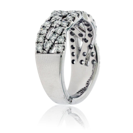 Criss-Cross Band with 1.0 Carat Diamond Ring - Park City Jewelers