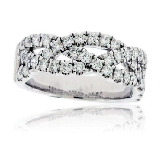 Criss-Cross Band with 1.0 Carat Diamond Ring - Park City Jewelers