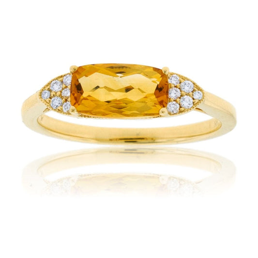 Cushion Cut Citrine and Vintage Inspired Ring - Park City Jewelers
