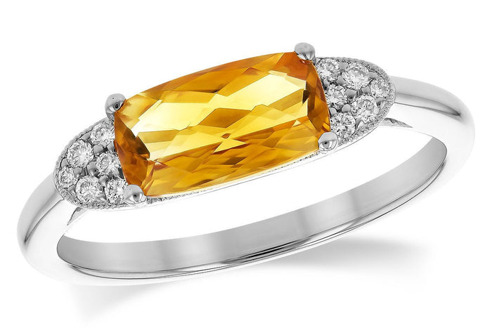 Cushion Cut Citrine and Vintage Inspired Ring - Park City Jewelers