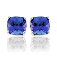 Cushion Cut Tanzanite Stud Earrings - Park City Jewelers