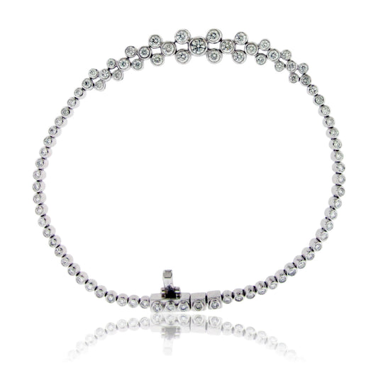 Dainty Bezel Set Diamond Bracelet - Park City Jewelers