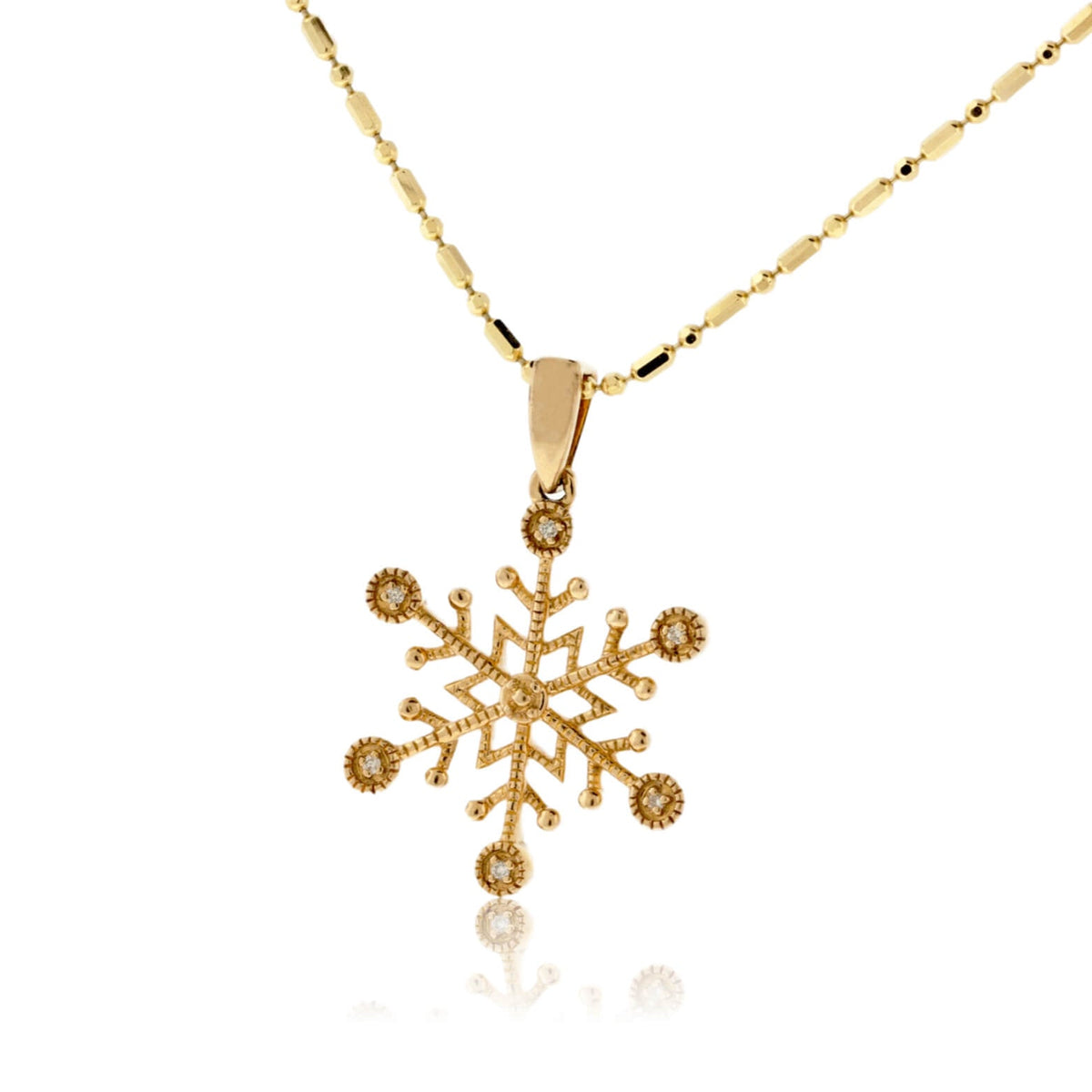 Dainty Diamond Snowflake Pendant - Park City Jewelers