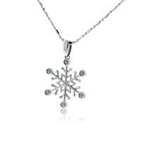 Dainty Diamond Snowflake Pendant - Park City Jewelers