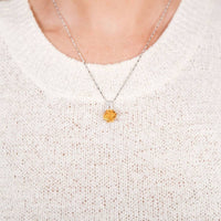 Daisy Cut Citrine & Diamond Pendant - Park City Jewelers