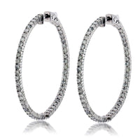 Diamond 3.60 Carat Inside - Out Hoop Earrings - Park City Jewelers