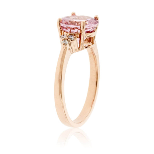 Diamond Accented Round Morganite Ring - Park City Jewelers