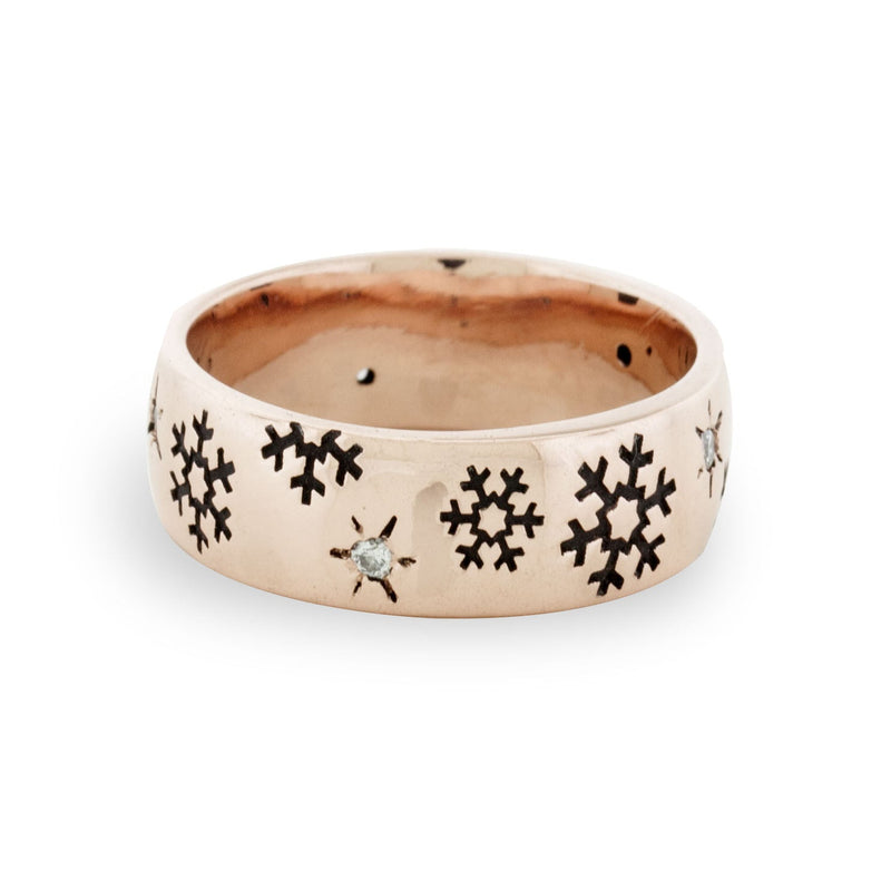 Diamond Accented Snowflake Band - Park City Jewelers