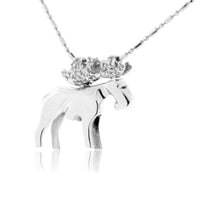 Diamond Antlered Moose Necklace - Park City Jewelers
