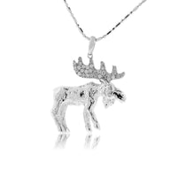 Diamond Antlered Moose Necklace - Park City Jewelers