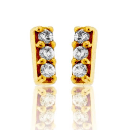 Diamond Bar Stud Earrings - Park City Jewelers