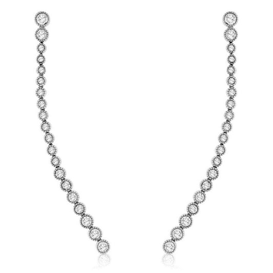 Diamond Bezel Milgrain Style Dangle Earrings - Park City Jewelers