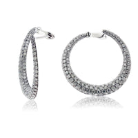 Diamond Circle Front Facing Hoop Style Earrings - Park City Jewelers