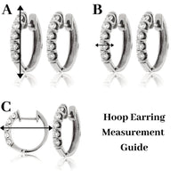 Diamond Circle Front Facing Hoop Style Earrings - Park City Jewelers