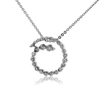Diamond Circle Swirl Necklace - Park City Jewelers