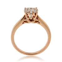 Diamond Cluster Rose Gold Engagement Ring - Park City Jewelers