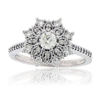 Diamond Cluster Snowflake Style Ring - Park City Jewelers