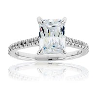 Diamond & CZ Center Stone Engagement Ring - Park City Jewelers