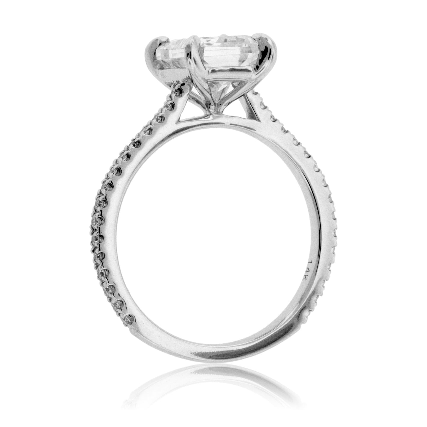 Diamond & CZ Center Stone Engagement Ring - Park City Jewelers