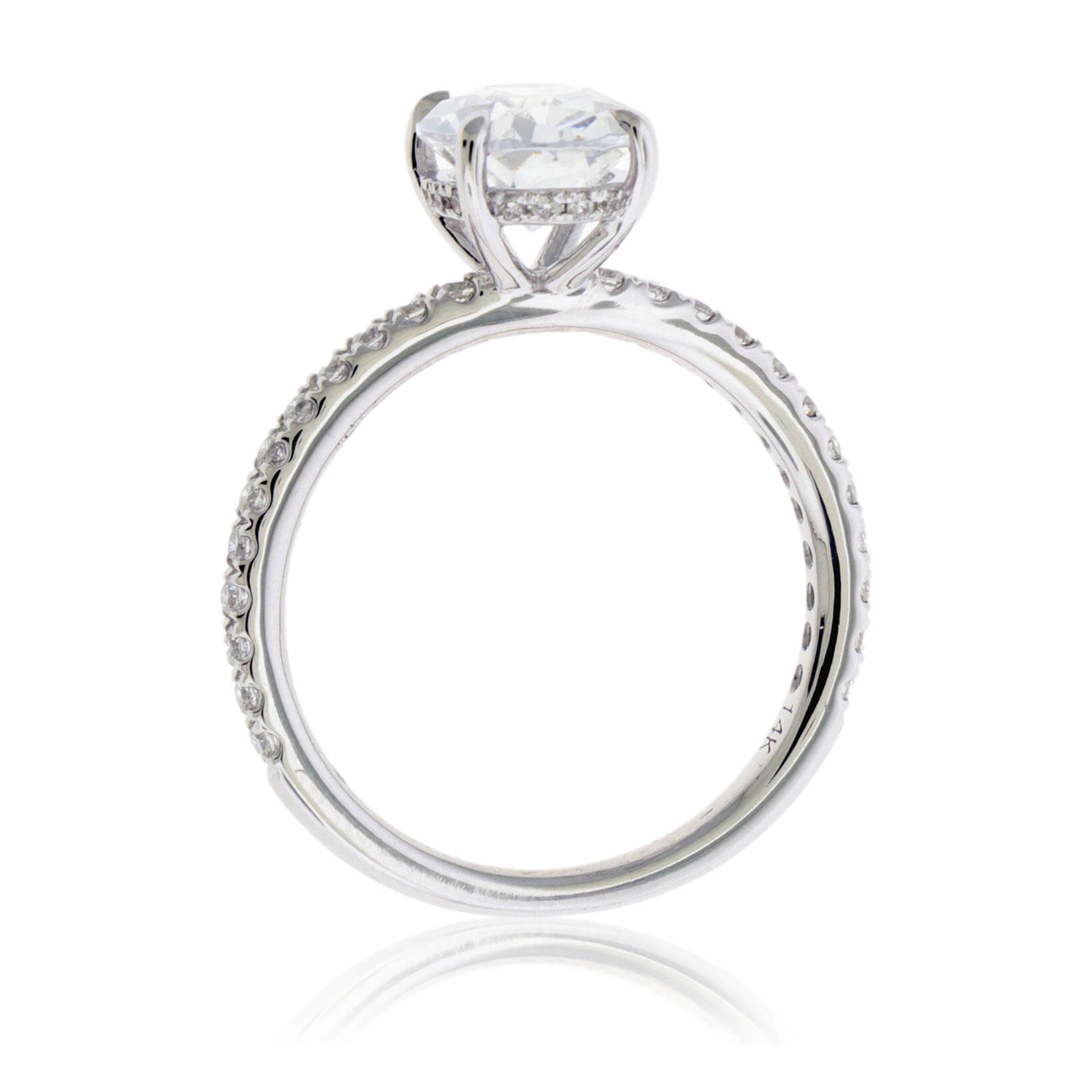 Diamond & CZ Center Stone Engagement Ring - Park City Jewelers
