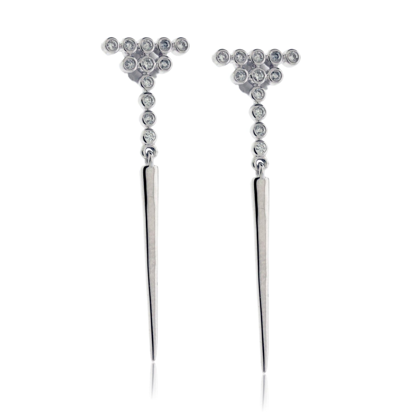 Diamond Dangle Circle Dangle Earrings - Park City Jewelers