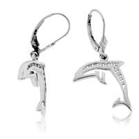 Diamond Dangle Dolphin Earrings - Park City Jewelers