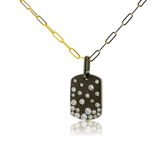 Diamond Dog Tag Style Pendant - Park City Jewelers