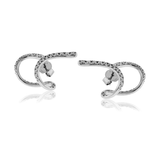 Diamond Ear Cuff Style Earrings - Park City Jewelers