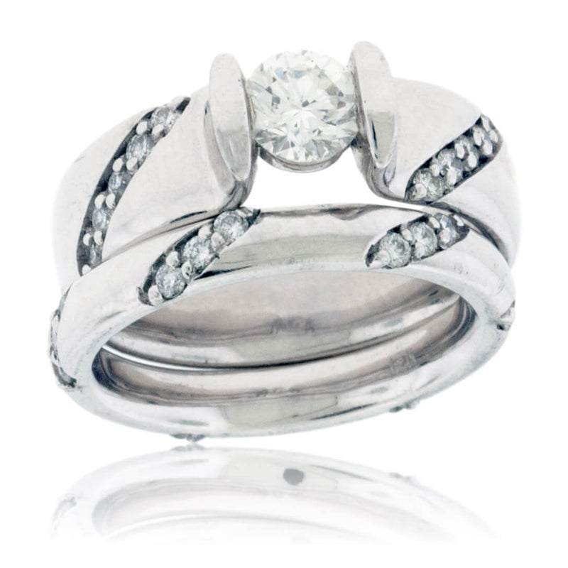 Diamond Engagement Ring and Wedding Band Set - Park City Jewelers