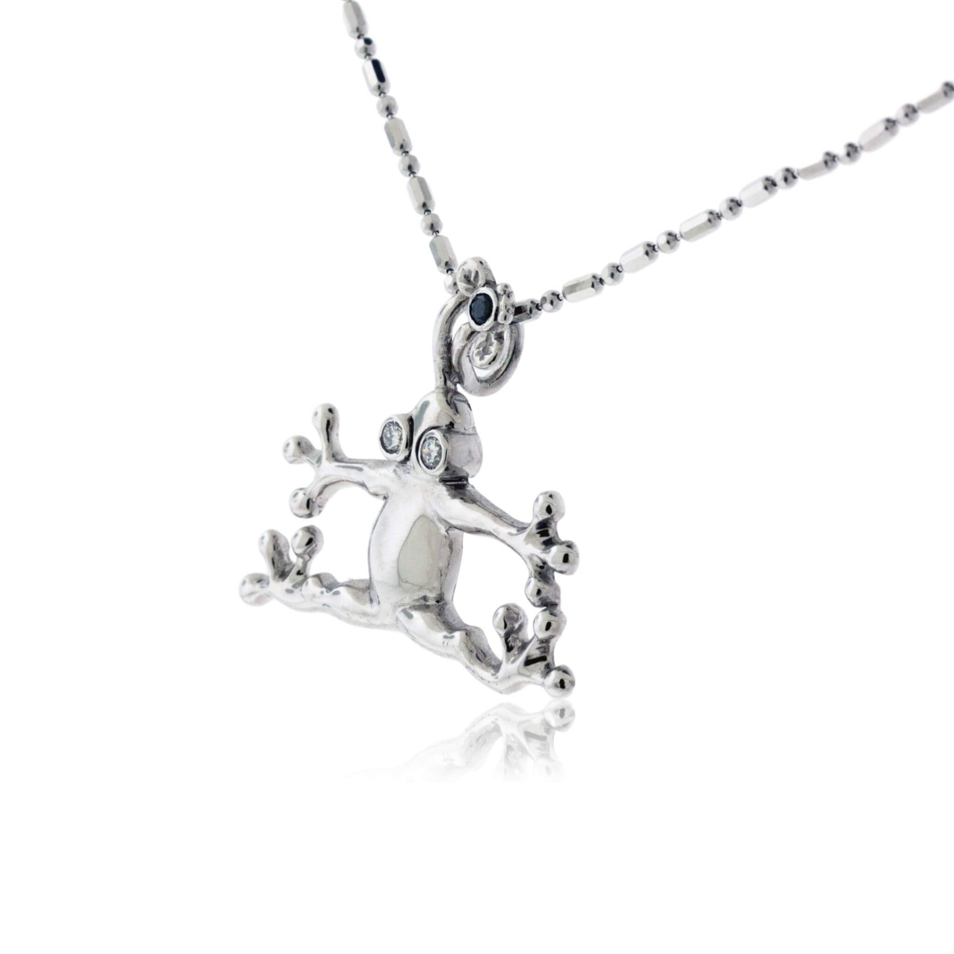 Diamond Eyed Frog Pendant - Park City Jewelers