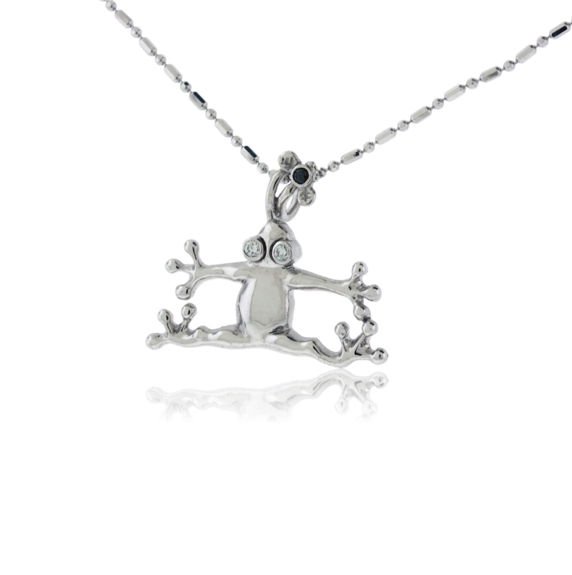 Diamond Eyed Frog Pendant - Park City Jewelers