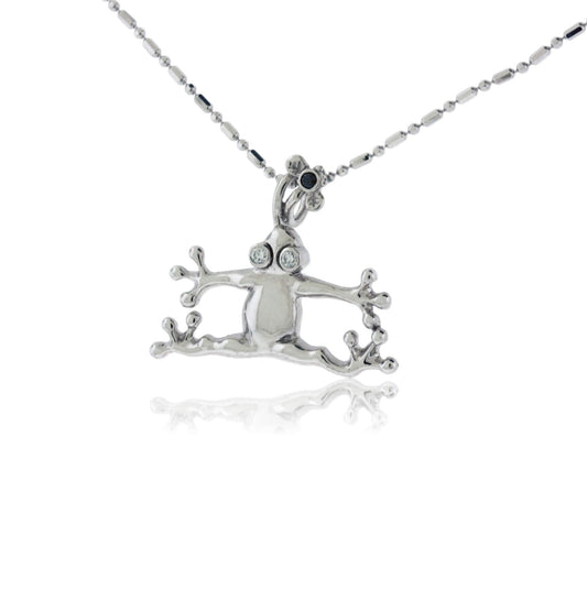 Diamond Eyed Frog Pendant - Park City Jewelers
