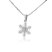 Diamond Flat Snowflake w/Chain - Park City Jewelers