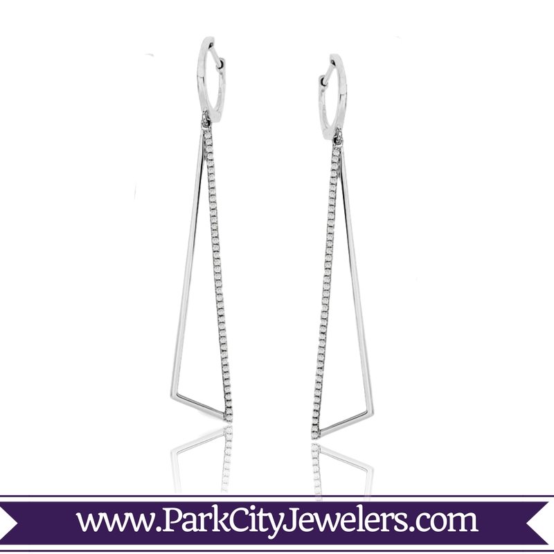 Diamond Geometric Earrings - Park City Jewelers