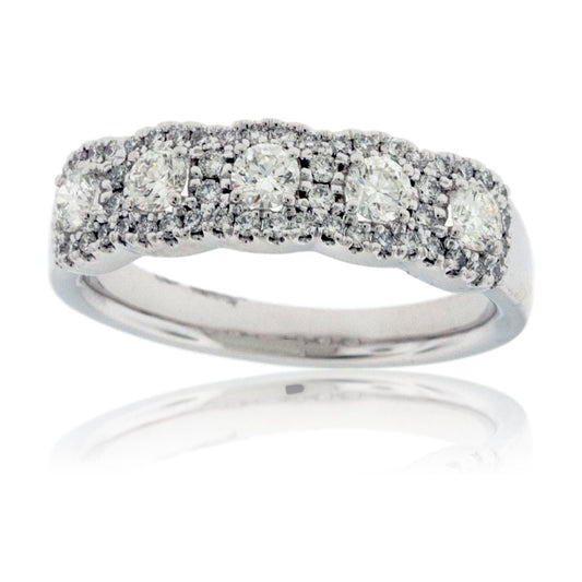 Diamond Halo Anniversary or High Fashion Band - Park City Jewelers