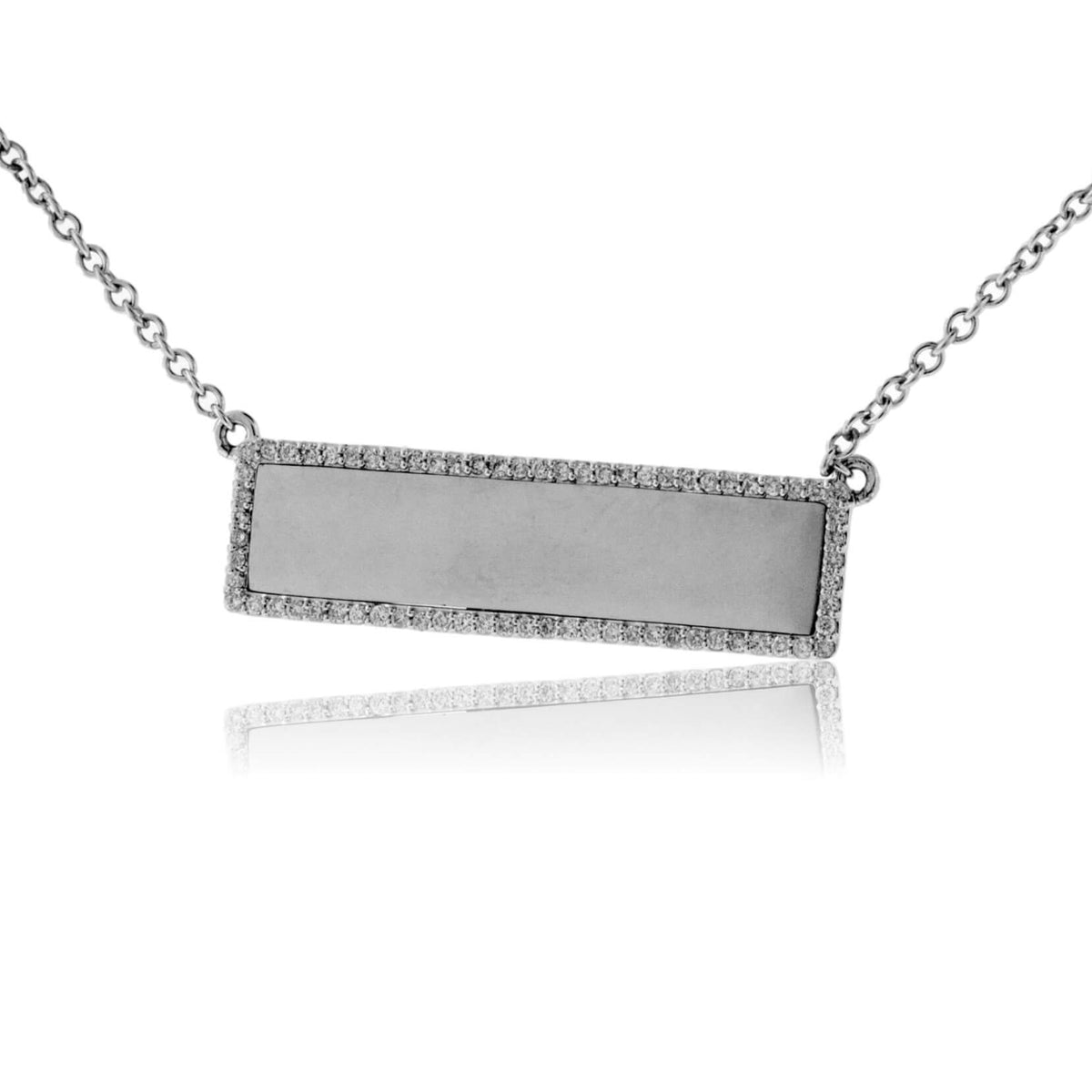Diamond Halo Bar Style Necklace - Park City Jewelers
