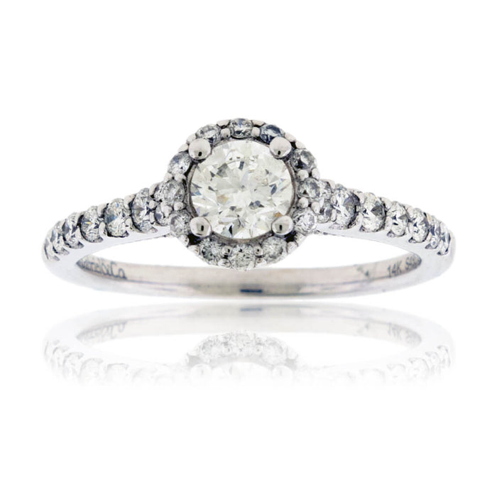 Diamond Halo Engagement Wedding Ring - Park City Jewelers