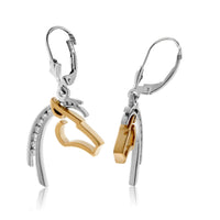 Diamond Horse Head Silhouette Earrings - Park City Jewelers