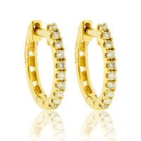 Diamond Huggie Hoop Earrings - Park City Jewelers