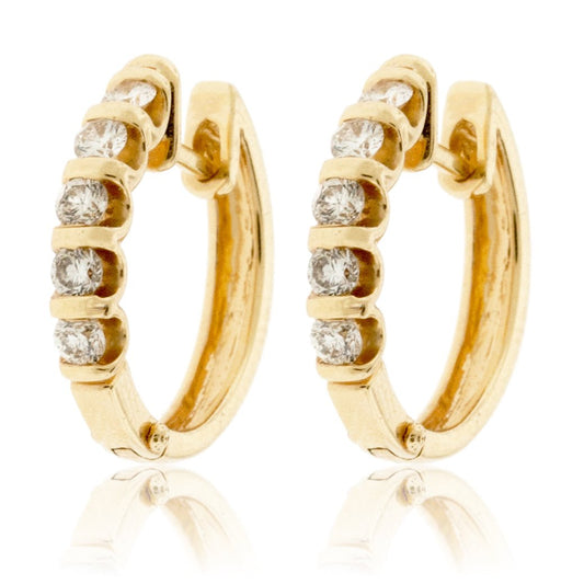 Diamond Huggie Hoop Earrings - Park City Jewelers