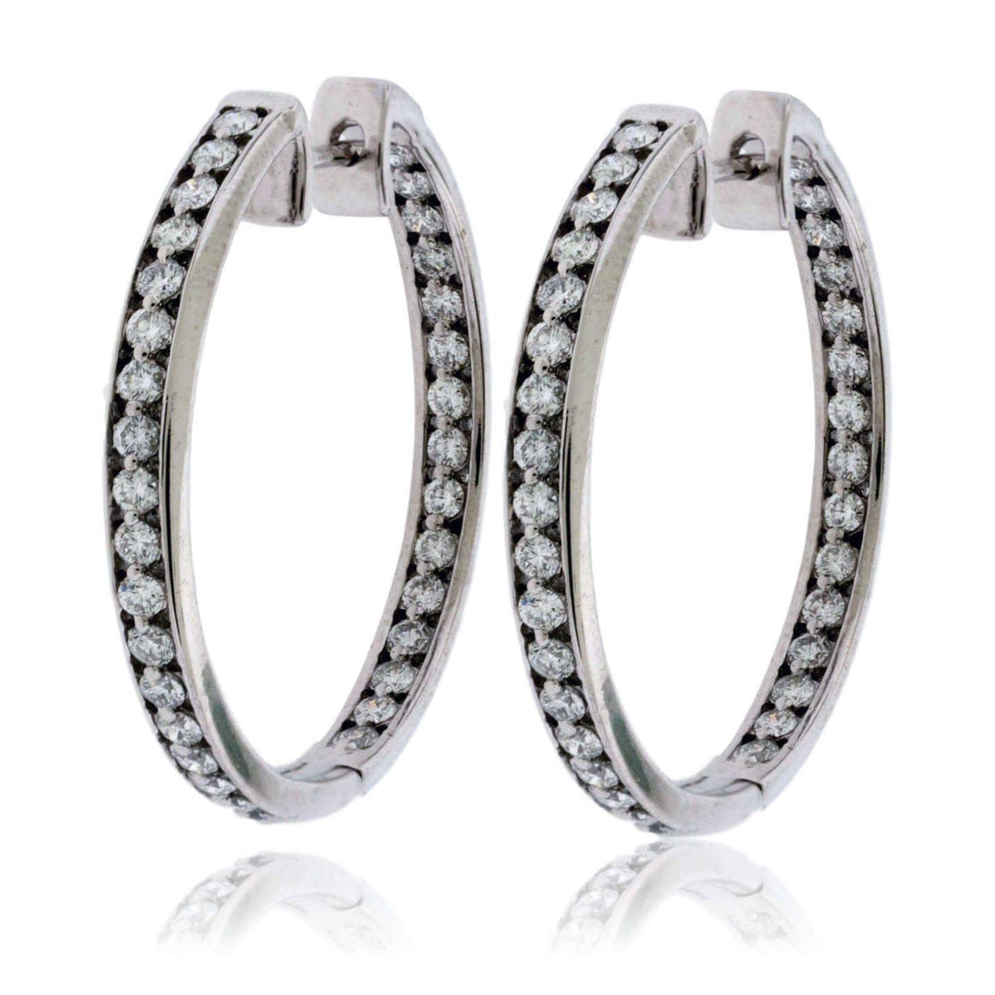 Diamond Inside - Out Hoop Earrings - Park City Jewelers