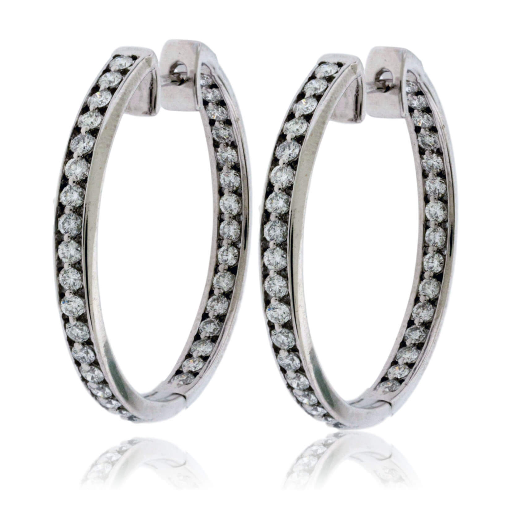 Diamond Inside - Out Hoop Earrings - Park City Jewelers