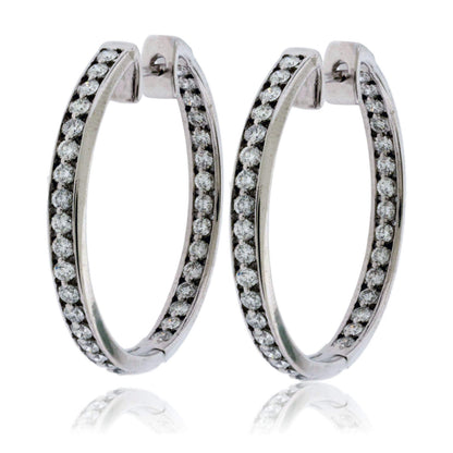 Diamond Inside - Out Hoop Earrings - Park City Jewelers
