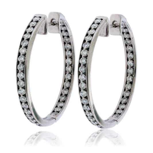 Diamond Inside - Out Hoop Earrings - Park City Jewelers