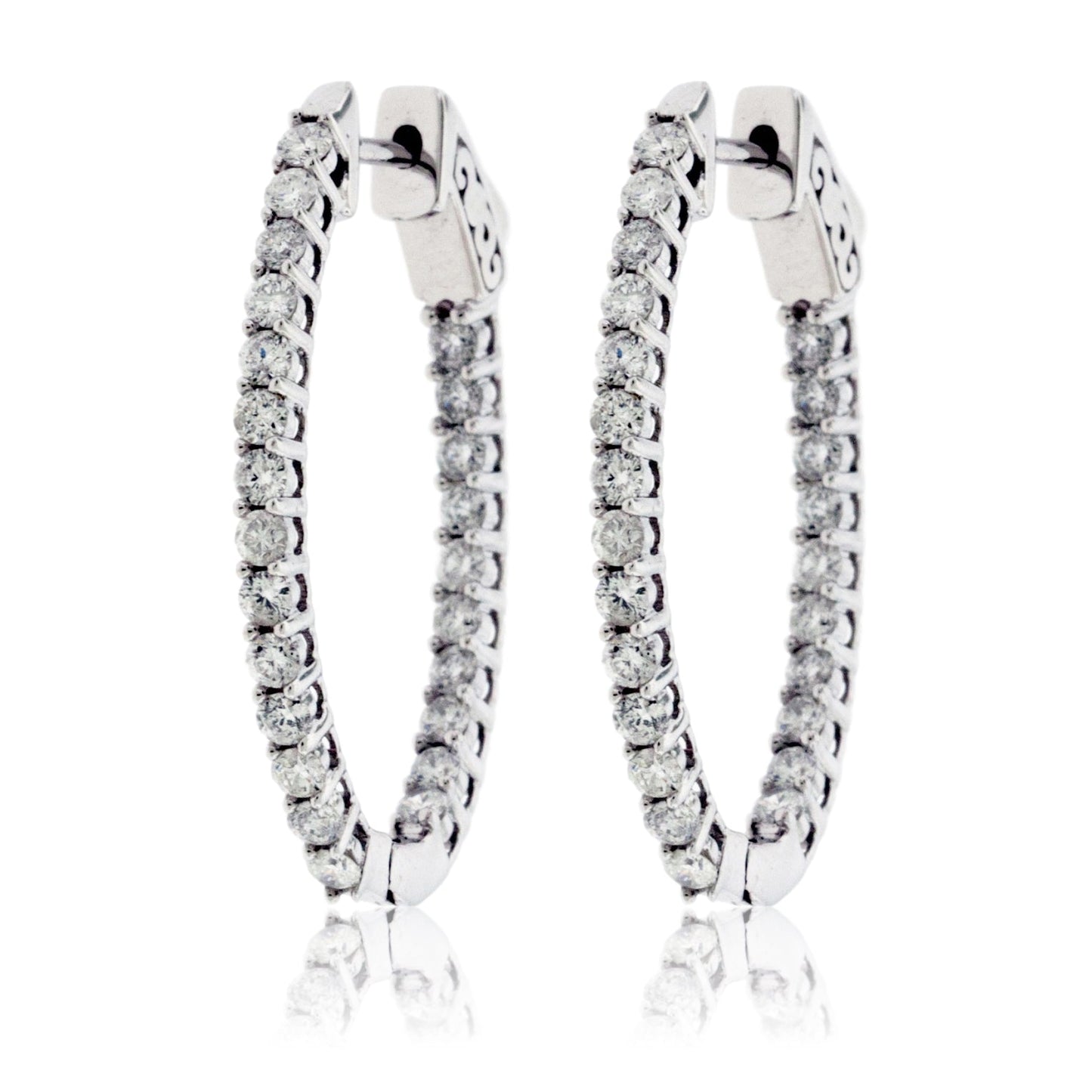 Diamond Inside - Out Hoop Earrings - Park City Jewelers