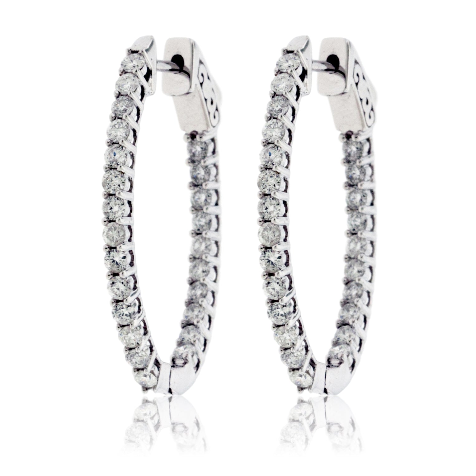 Diamond Inside - Out Hoop Earrings - Park City Jewelers