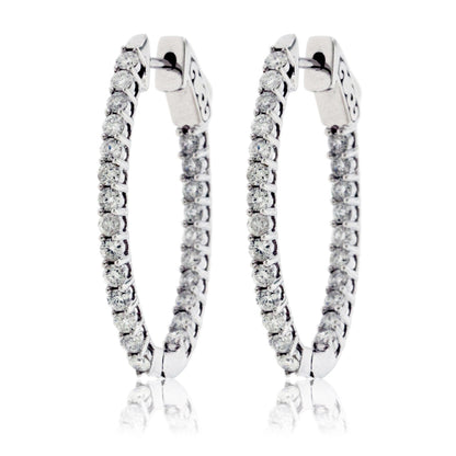 Diamond Inside - Out Hoop Earrings - Park City Jewelers