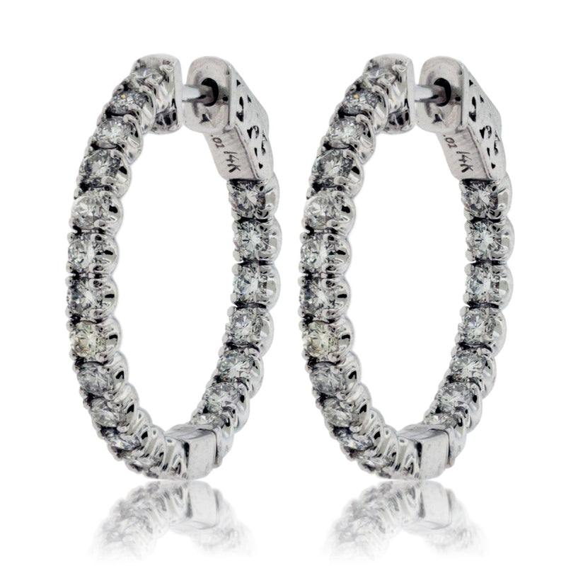 Diamond Inside - Out Hoop Earrings - Park City Jewelers