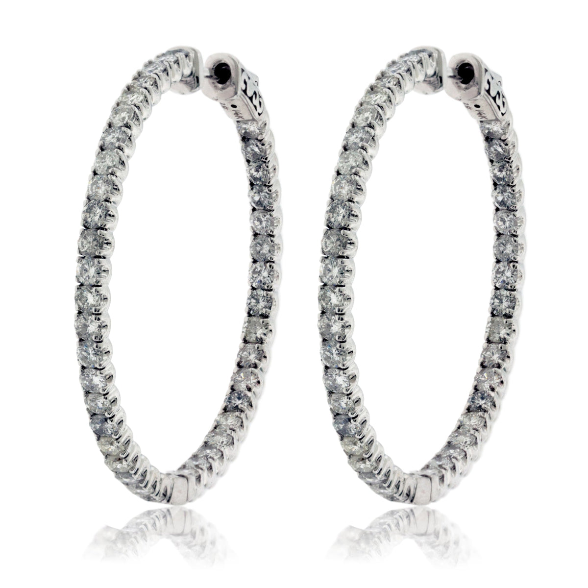 Diamond Inside - Out Hoop Earrings - Park City Jewelers